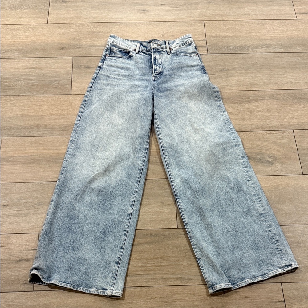 Express Light Blue Wide Leg Jeans